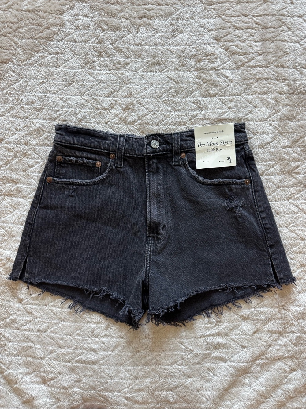 Black High-waisted Mom Shorts - Abercrombie